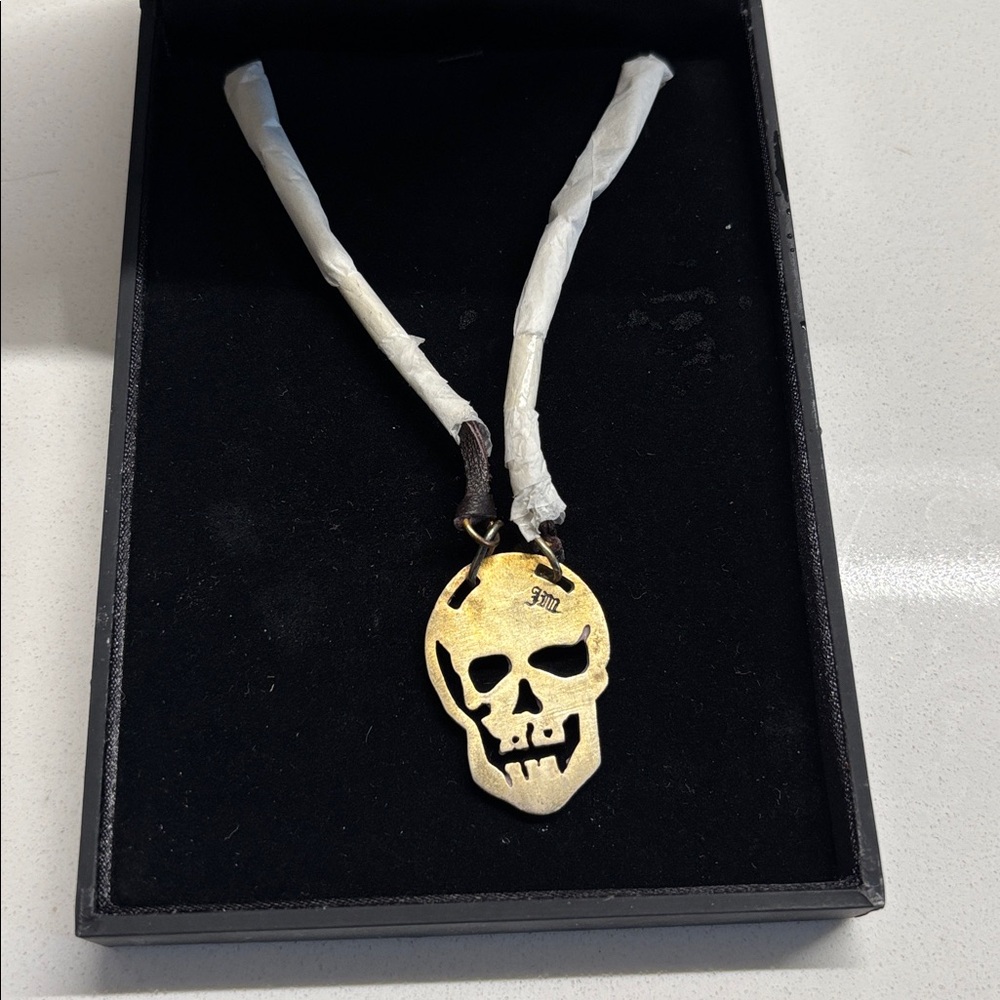 Vintage Sterling Silver Juicy Couture Skull Necklace